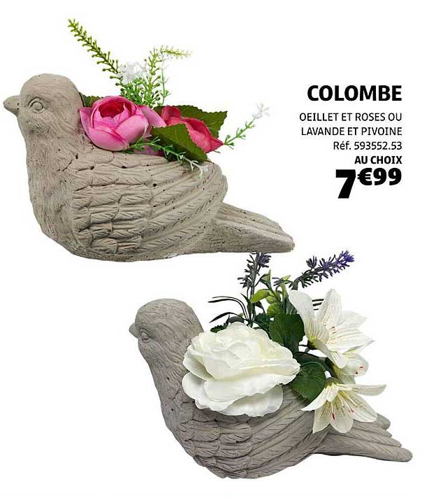 COLOMBE Oeillet et Roses ou Lavande et Pivoine