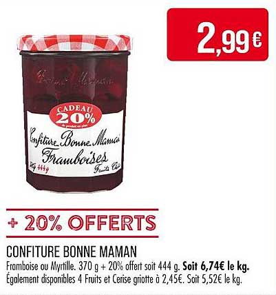 CONFITURE BONNE MAMAN