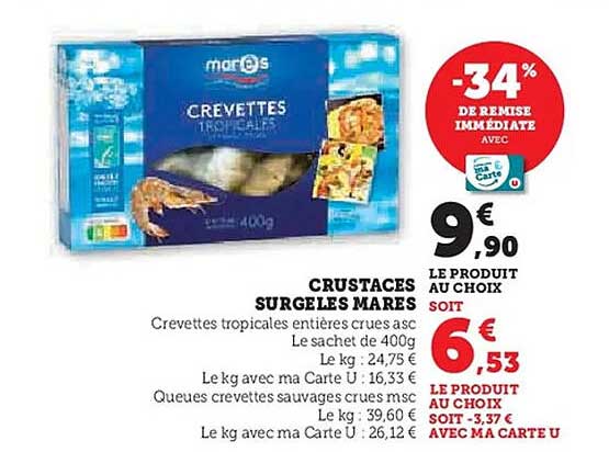 CRUSTACES SURGELES MARES