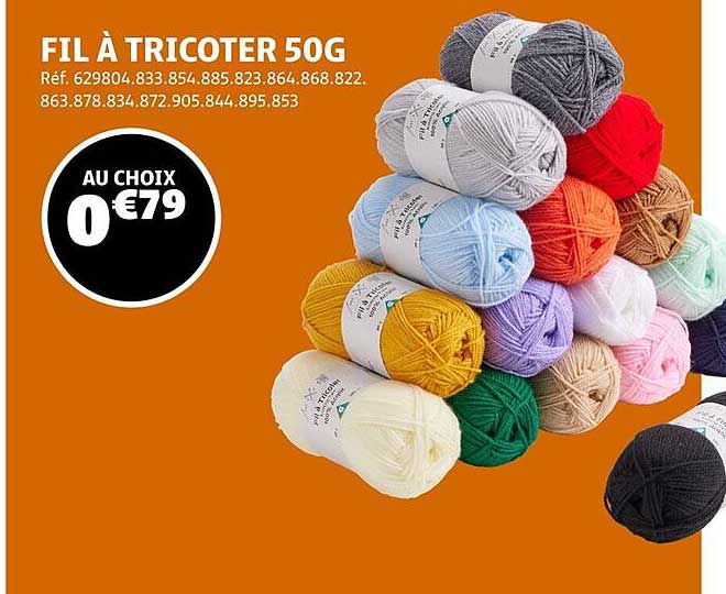 FIL À TRICOTER 50G