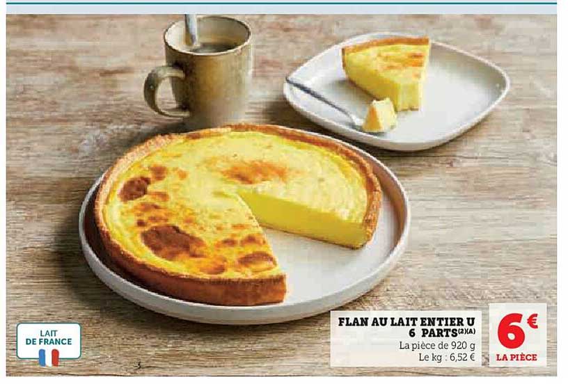 FLAN AU LAIT ENTIER U 6 PARTS