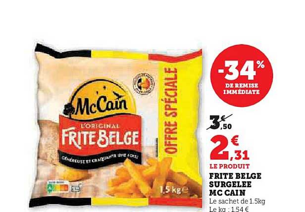 FRITE BELGE SURGELÉE MC CAIN