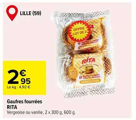 Gaufres fourrées RITA