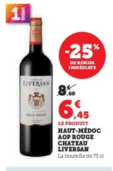 HAUT-MÉDOC AOP ROUGE CHATEAU LIVARSAN