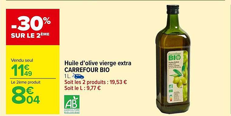 Huile d’olive vierge extra CARREFOUR BIO