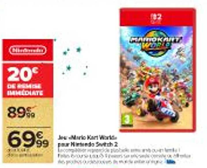 Jeu «Mario Kart World» pour Nintendo Switch