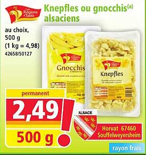 Knepfles ou gnocchis alsaciens