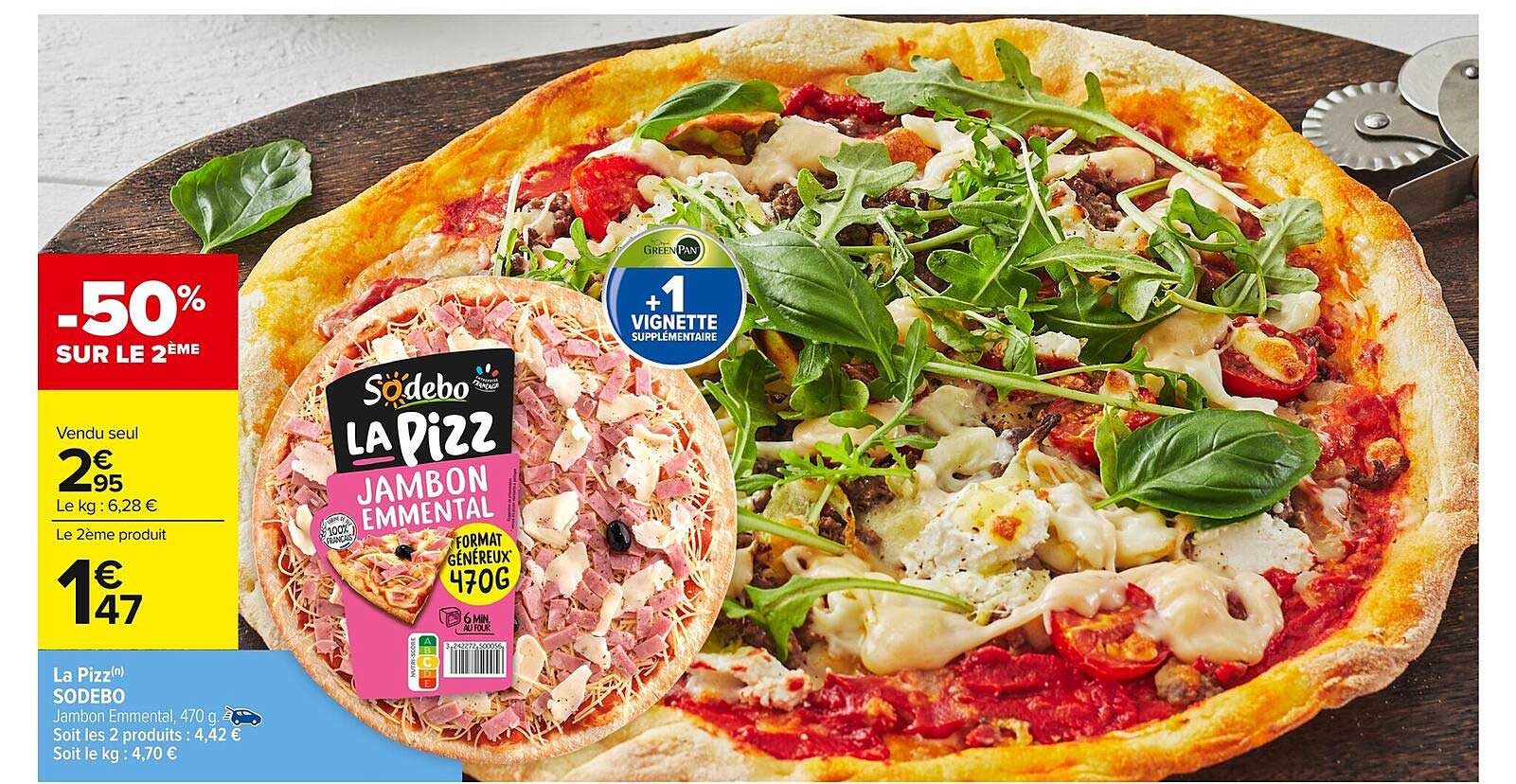La Pizz' SODEBO Jambon Emmental