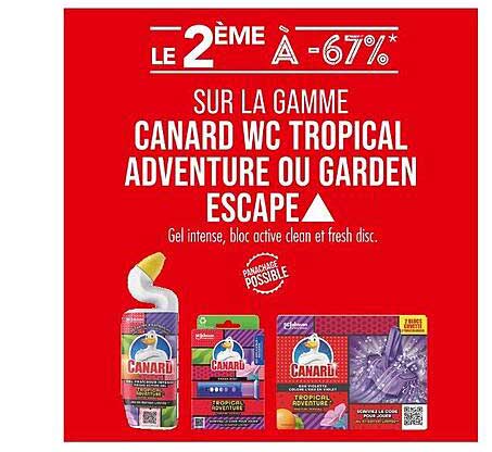 Le 2ème à -67% sur la gamme Canard WC Tropical, Adventure ou Garden Escape