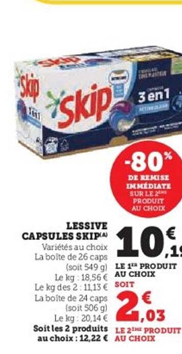 LESSIVE CAPSULES SKIP