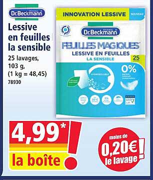 Lessive en feuilles la sensible