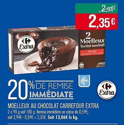 MOELLEUX AU CHOCOLAT CARREFOUR EXTRA
