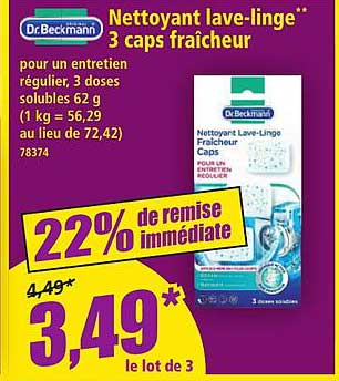 Nettoyant lave-linge** 3 caps fraîcheur
