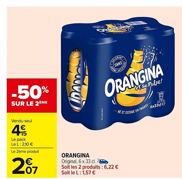 ORANGINA, Original, 6 x 33 cl.