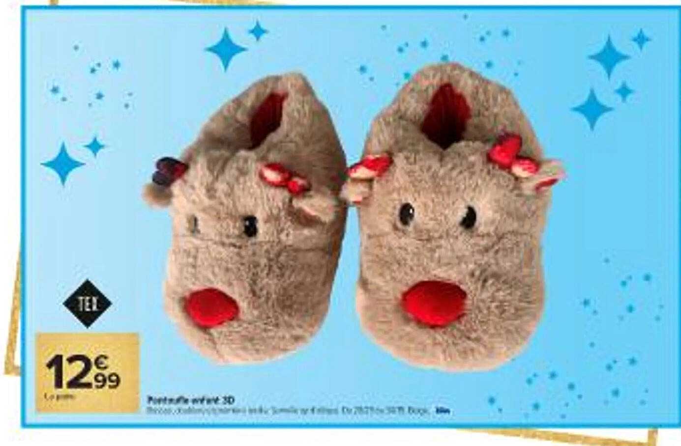 Pantoufles enfant 3D