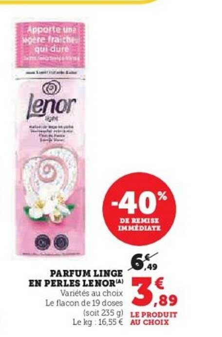 PARFUM LINGE EN PERLES LENOR