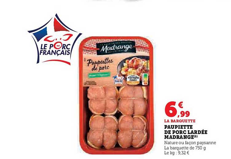 Paupiette de porc lardée Madrange