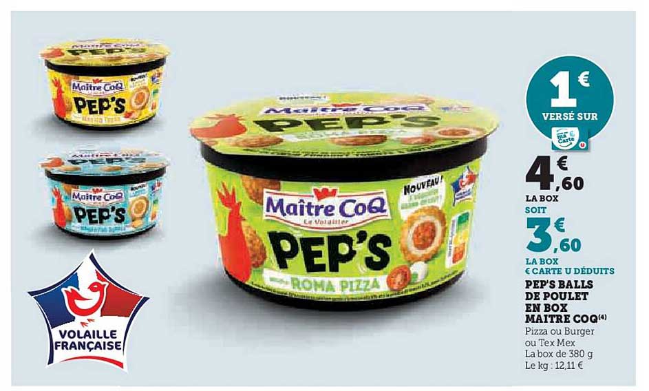 PEP'S BALLS DE POULET EN BOX MAÎTRE COQ