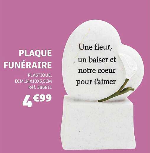 PLAQUE FUNÉRAIRE