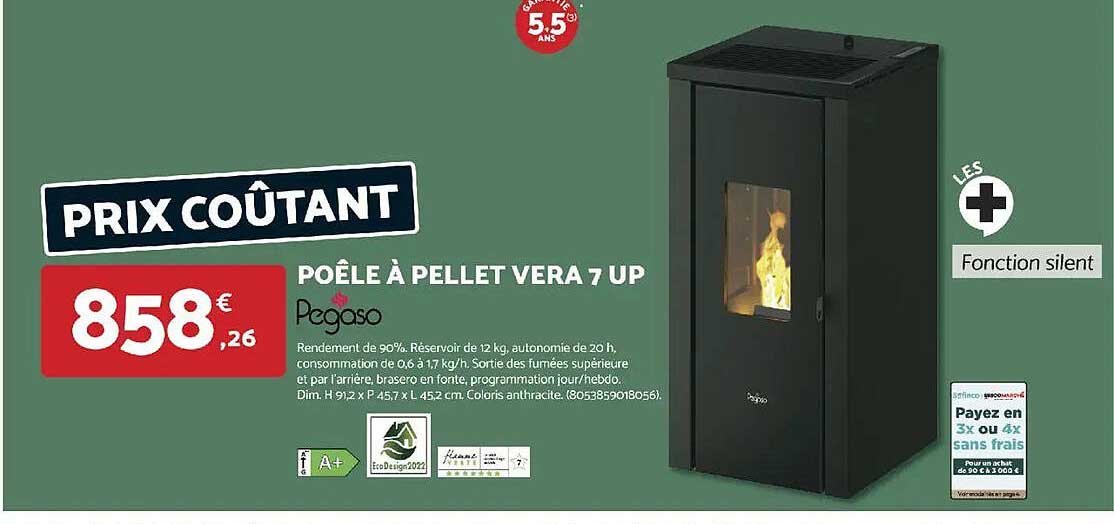 POÊLE À PELLET VERA 7 UP