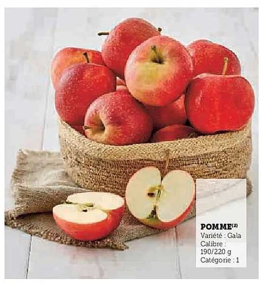 POMME(2) Variété : Gala Calibre 190/220 g