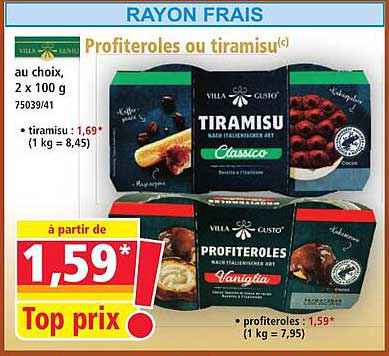 Profiteroles ou tiramisu