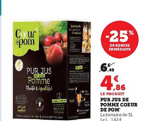 PUR JUS DE POMME COEUR DE POM'