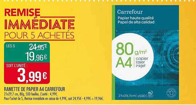 REMIS É IMMEDIATE POUR 5 ACHETÉS