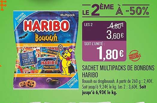 SACHET MULTIPACKS DE BONBONS HARIBO