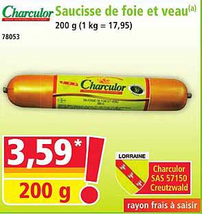 Saucisse de foie et veau Charcurol