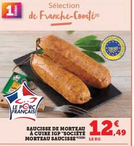 Saucisse de Morteau à cuire IGP "Société Morteau Saucisse"