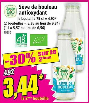 Sève de bouleau antioxydant