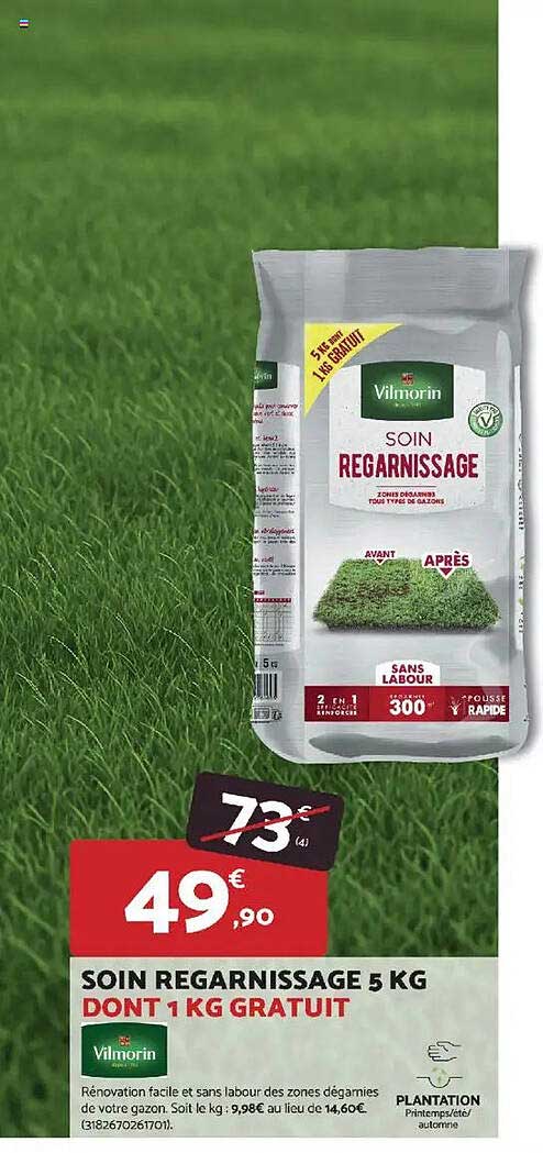 SOIN REGARNISSAGE 5 KG DONT 1 KG GRATUIT