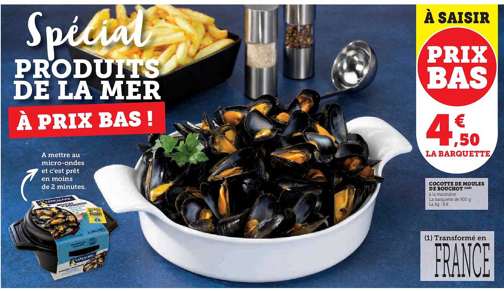 Spécial PRODUITS DE LA MER À PRIX BAS !