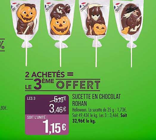 Sucette en chocolat Rohan