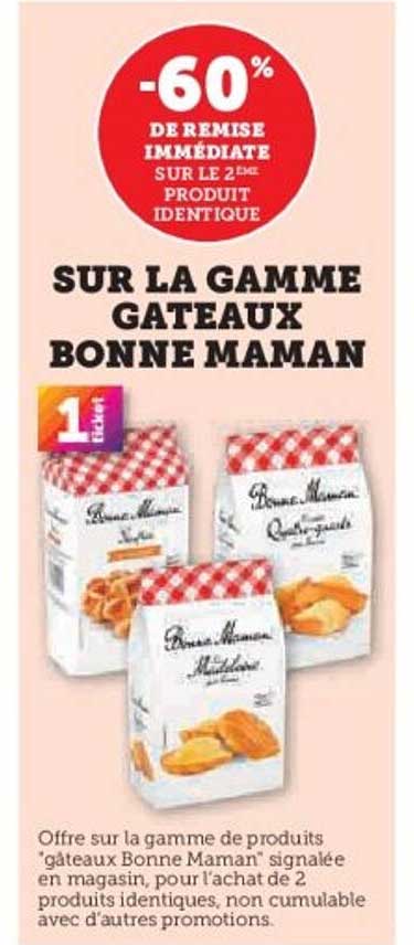 SUR LA GAMME GATEAUX BONNE MAMAN