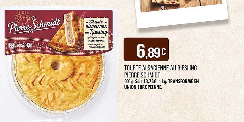 Tarte alsacienne au Riesling Pierre Schmidt