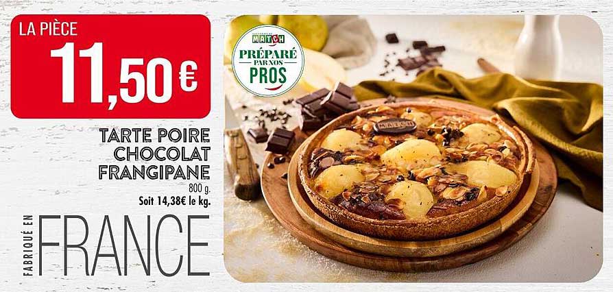 TARTE POIRE CHOCOLAT FRANGIPANE