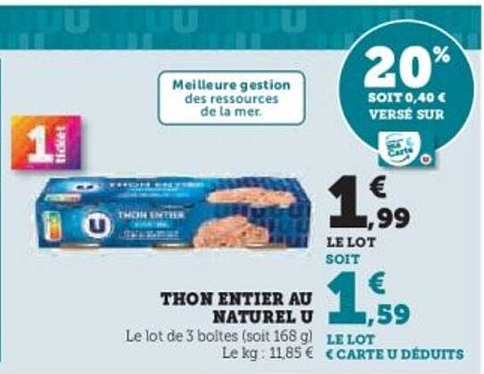 THON ENTIER AU NATUREL U