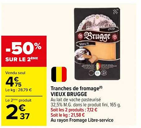 Tranches de fromage(®) VIEUX BRUGGE