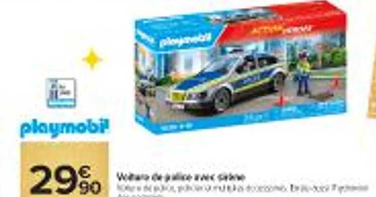 Voiture de police avec sirène