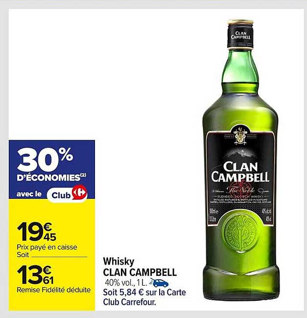 Whisky CLAN CAMPBELL 40% vol., 1 L.