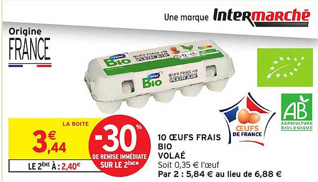 10 ŒUFS FRAIS BIO VOLAÉ