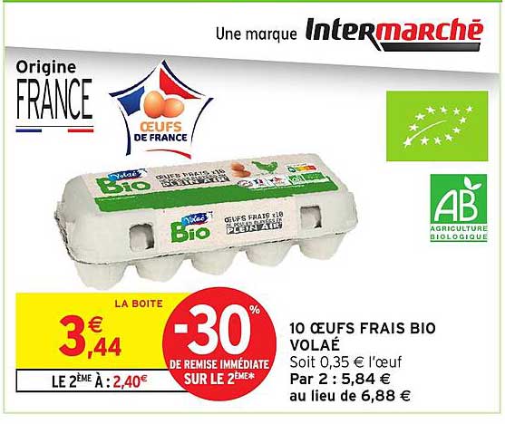 10 ŒUFS FRAIS BIO VOLAÉ