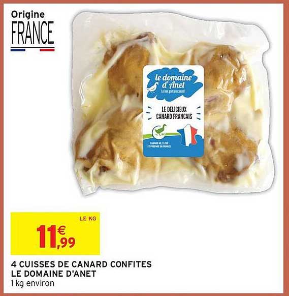 4 CUISSES DE CANARD CONFITES LE DOMAINE D'ANET