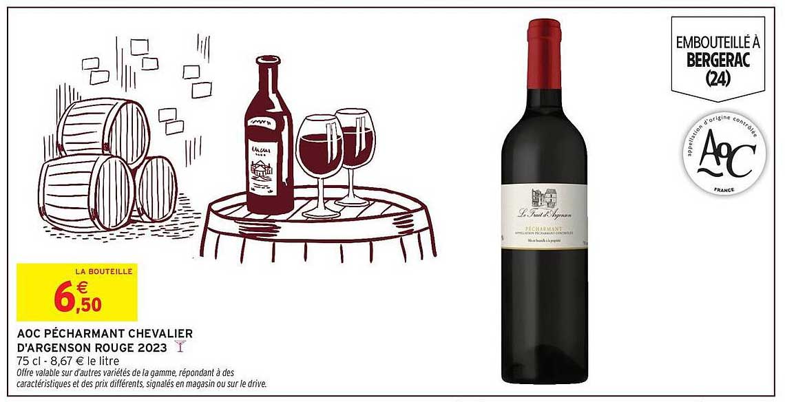 AOC PÉCHARMANT CHEVALIER D'ARGENSON ROUGE 2023