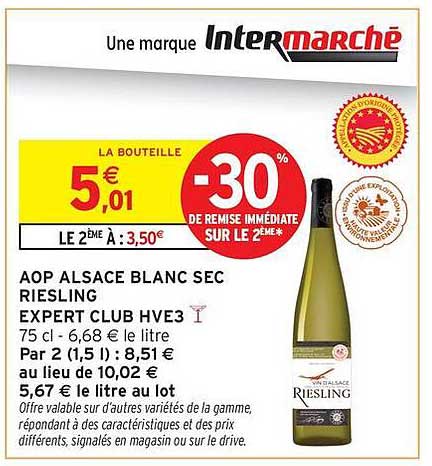AOP ALSACE BLANC SEC RIESLING -30%