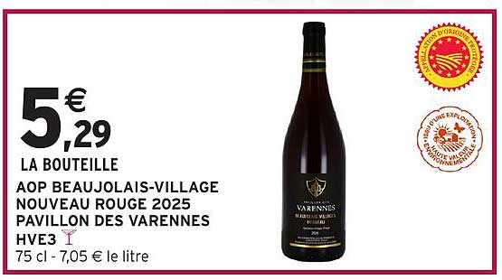 AOP BEAUJOLAIS-VILLAGE NOUVEAU ROUGE 2025 PAVILLON DES VARENNES