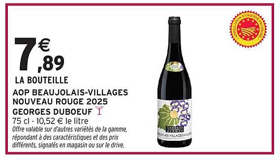 AOP BEAUJOLAIS-VILLAGES NOUVEAU ROUGE 2025 GEORGES DUBOEUF