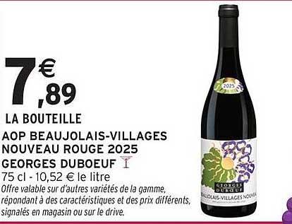 AOP BEAUJOLAIS-VILLAGES NOUVEAU ROUGE 2025 GEORGES DUBOEUF